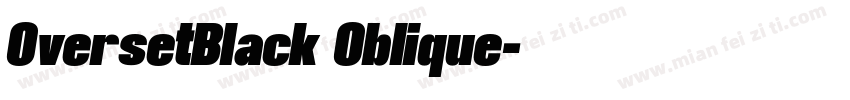 OversetBlack Oblique字体转换